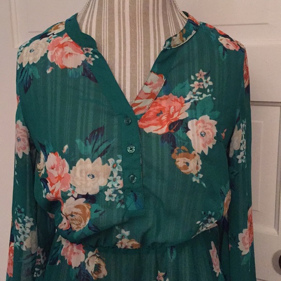 SALE 3/$20 Green floral dress by Old Navy - Picture 2 of 6